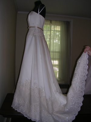 Dress with train.